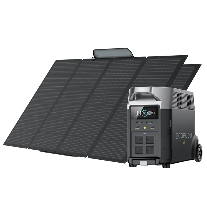 Ecoflow Delta Pro Portable Power Station + 2 x 400W Solar Panel
